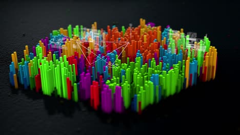 data analyzation corporate market 3d