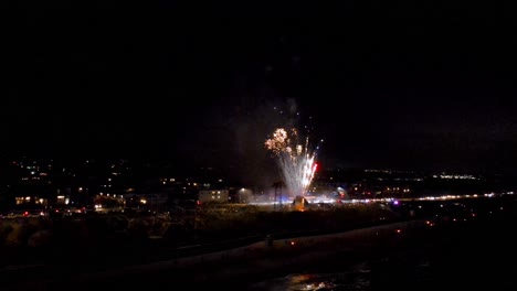 vista de aviones no tripulados de fuegos artificiales en carlsbad
