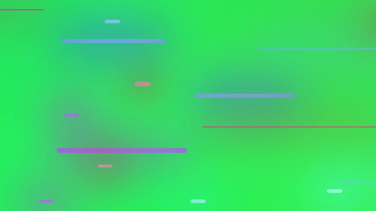 Colorful horizontal lines moving across the screen isolated on chroma key green screen background, seamless loop. Abstract sliding design.