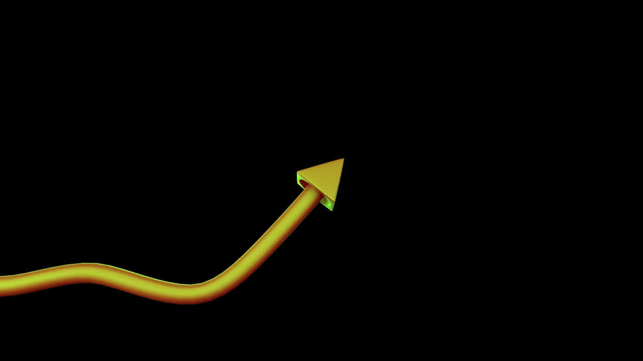 Yellow arrow on black