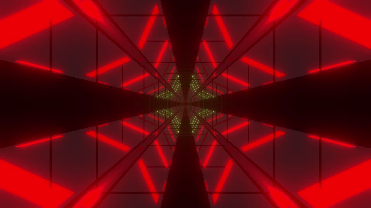 túnel geométrico de neón