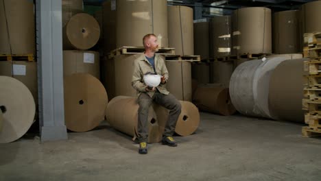 worker in a paper mill