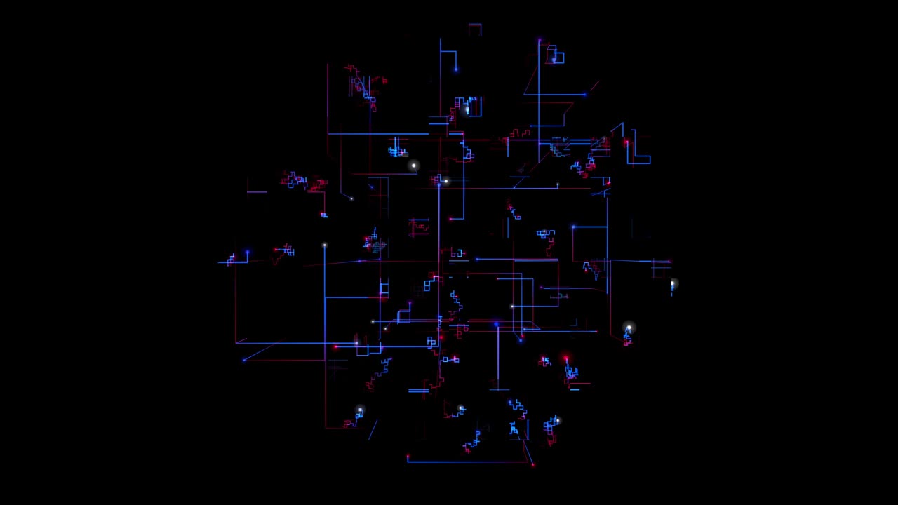 Data Circuit Grid Technology Motion Graphic Abstract Animation Background