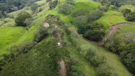 las montañas de costa rica, los árboles frondosos, el verde, el video aéreo de costa rica, la selva tropical