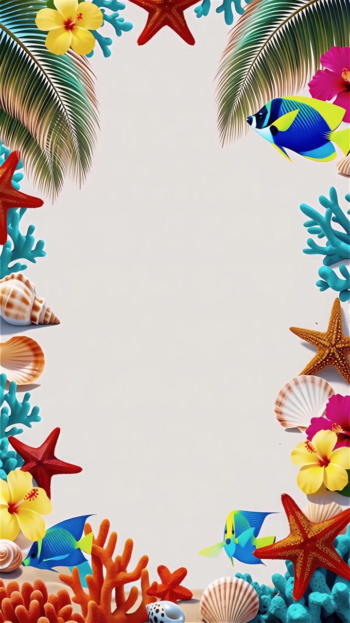 Tropical Summer Background Animation 4K