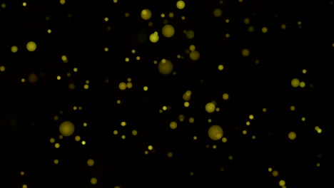 el fondo de las partículas de bokeh de oro de 4k.
