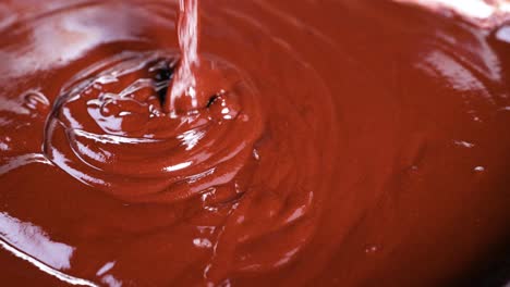 chocolate being stirred with a spoon