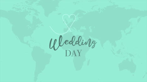 Wedding-Day-with-airplane-and-world-map