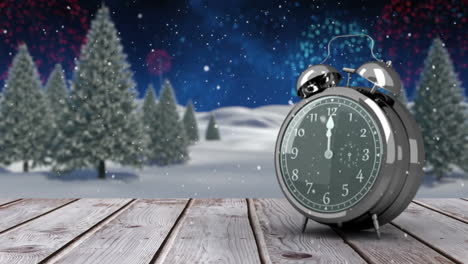 alarm clock counting down to midnight for new year