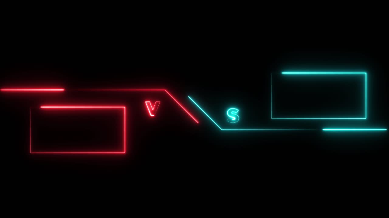 Versus Comparison Neon Graphic