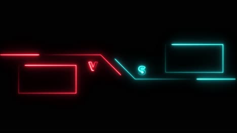Versus Comparison Neon Graphic
