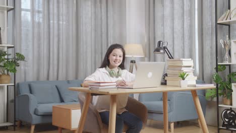 student studying at home