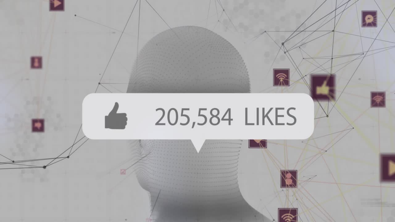 animación de la red de conexiones sobre el modelo de casa