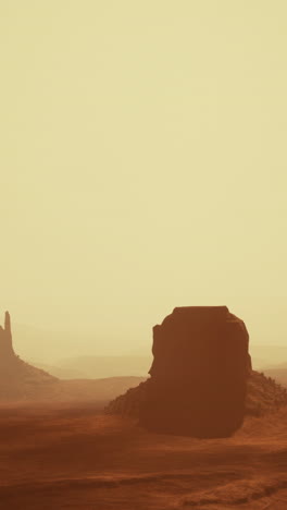 desert landscape with rock formations in monument valley