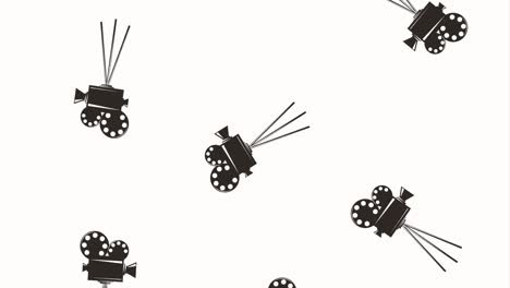 proyector de películas de movimiento con trípode