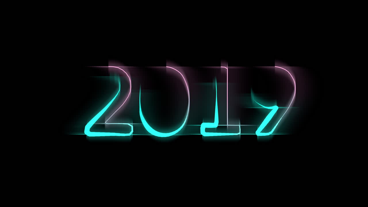 veinte y diecinueve números azules rosados de neón, animación de bucle sin costuras, diez segundos