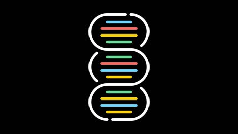 DNA Paternity Test Line Icon Animation with Alpha