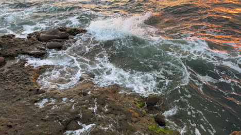 tide rolling out from the ocean