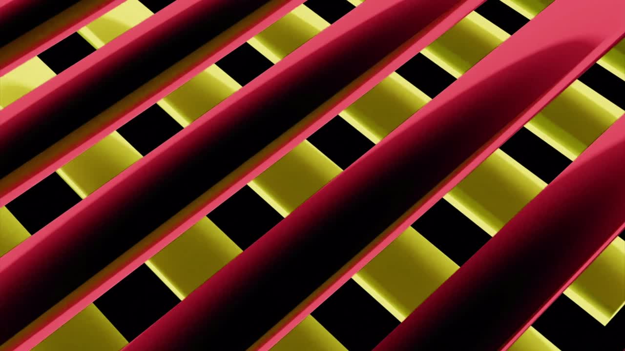 movimiento de rayas coloridas cruzadas por otra capa de líneas 3d, fondo técnico. diseño. rayas metálicas brillantes horizontales, bucle sin costuras