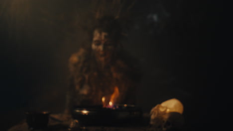 a witch in an old magical hut cast a curse