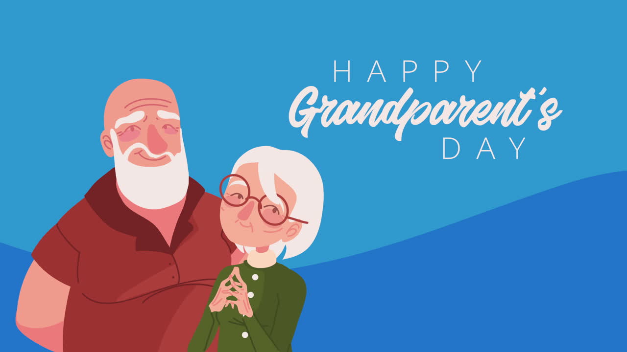 할아버지와 할머니의 축하 카드