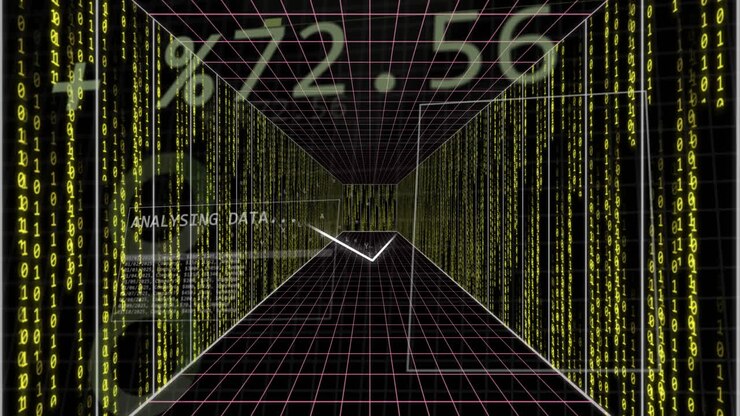 Animation of stock market over data processing