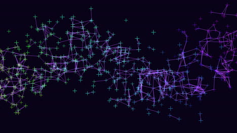 Network of interconnected dots illustrating node connections