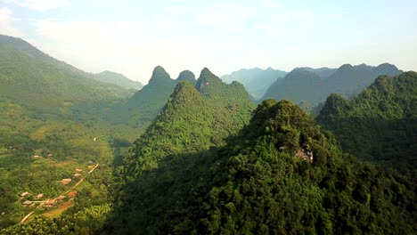 lush green forested hills of vietnam