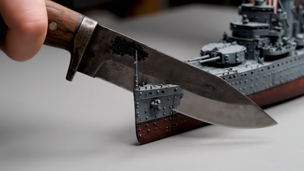 Model Ship, Knife and Powder