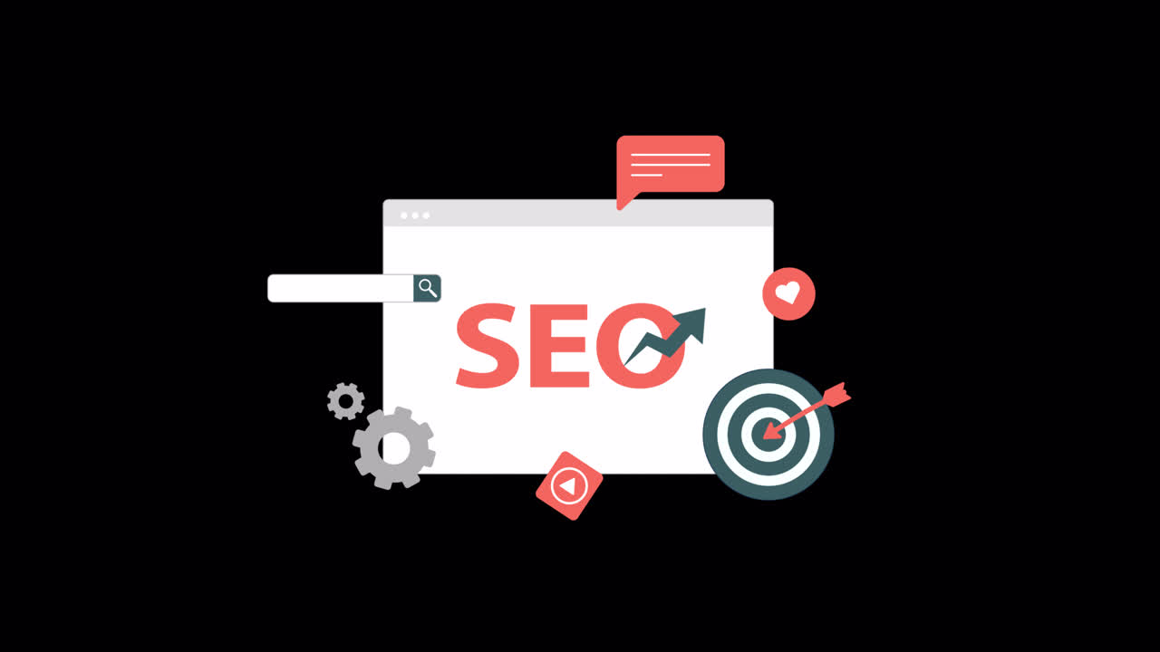 Search Engine Optimization Concept with Animated Icons