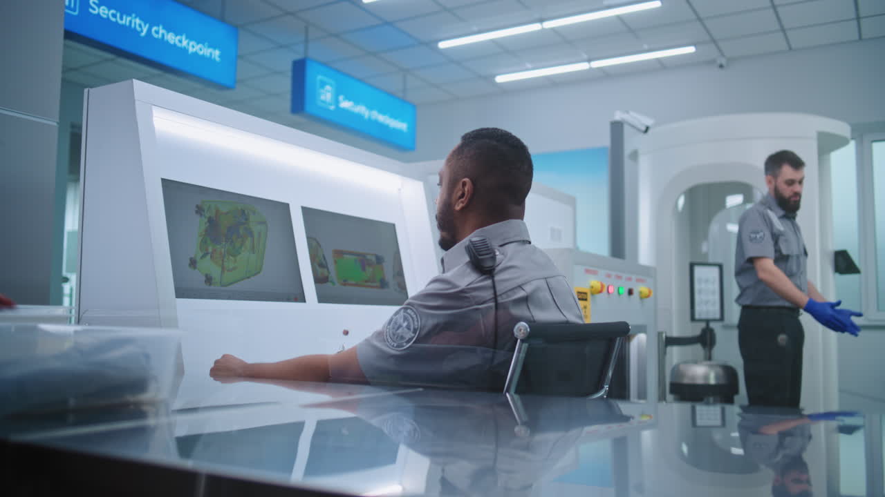 punto de control de seguridad del aeropuerto