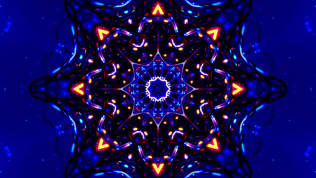 virus bajo el agua. caleidoscopio vj bucle