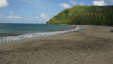 a shot of an epic caribbean beach located on the caribbean island of grenada