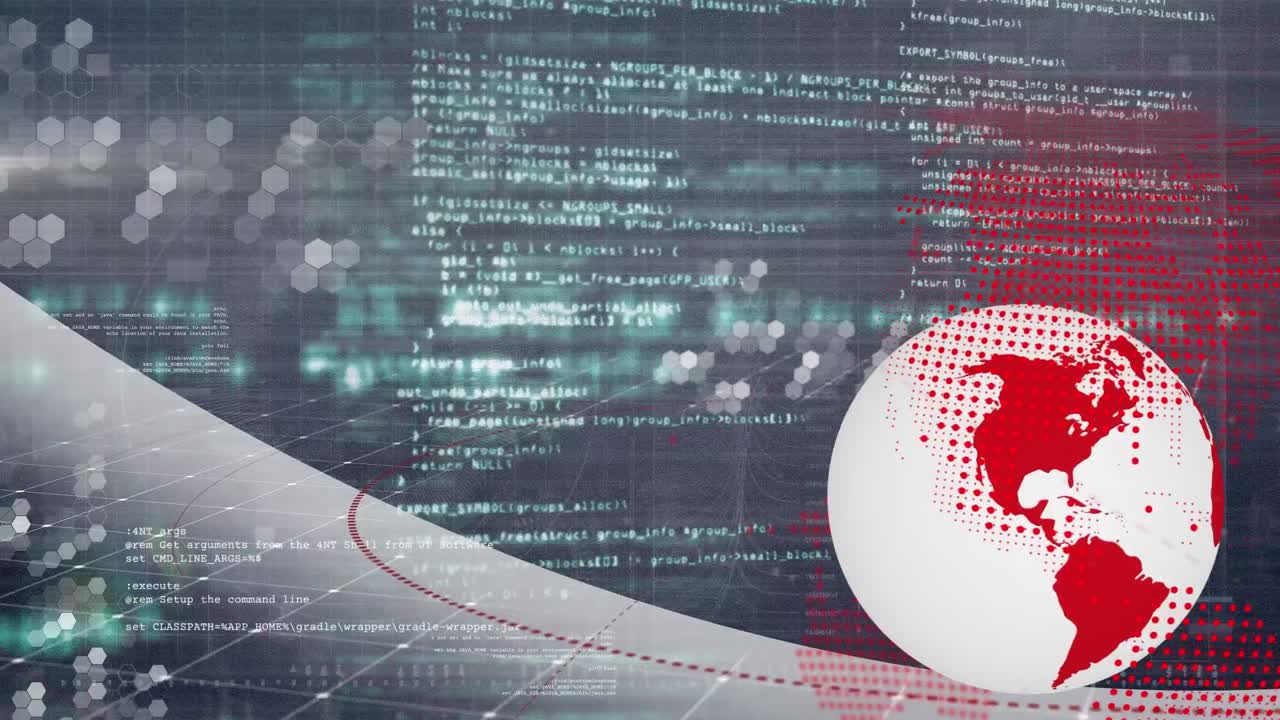 데이터 프로세싱에 대한 지구의 애니메이션