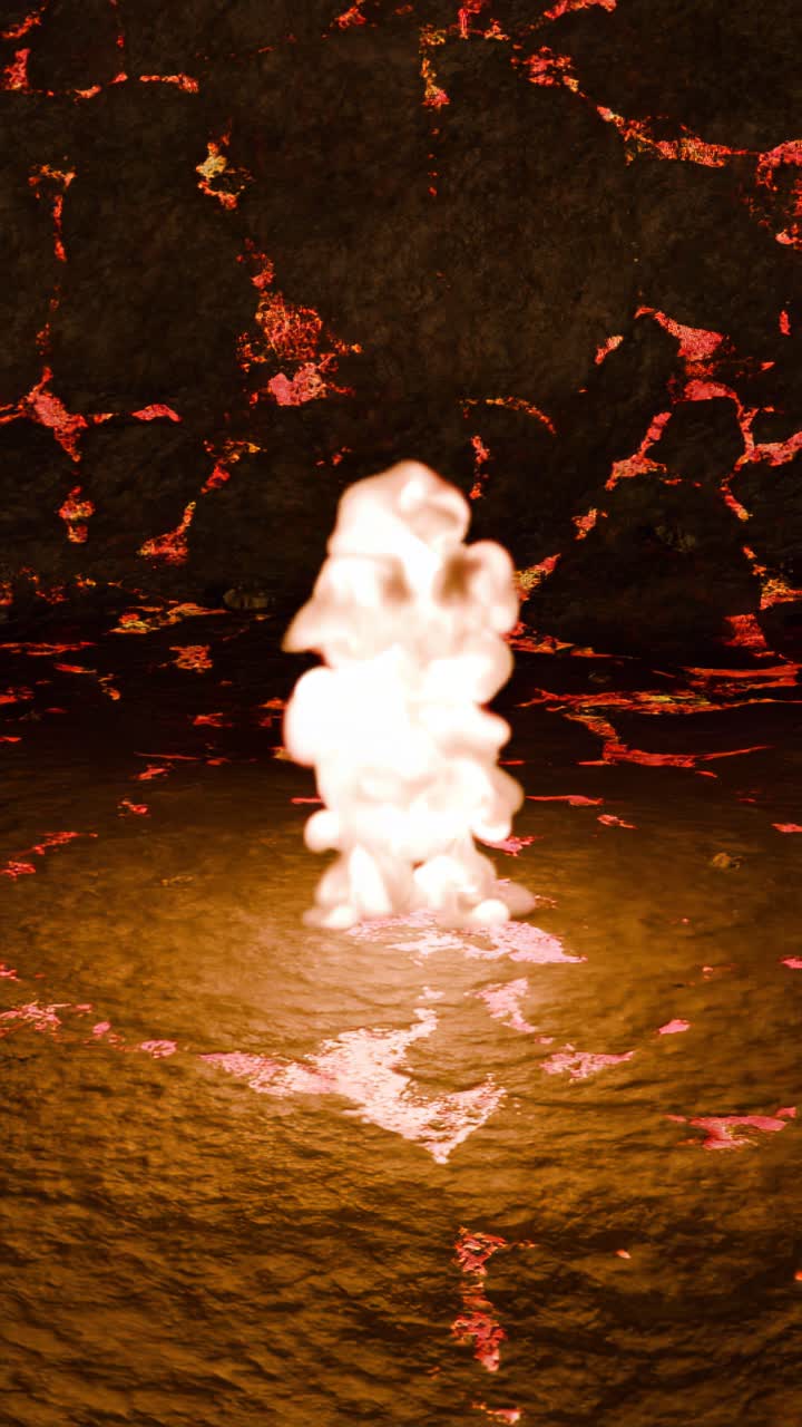 불타는 추상적인 용암 흐름