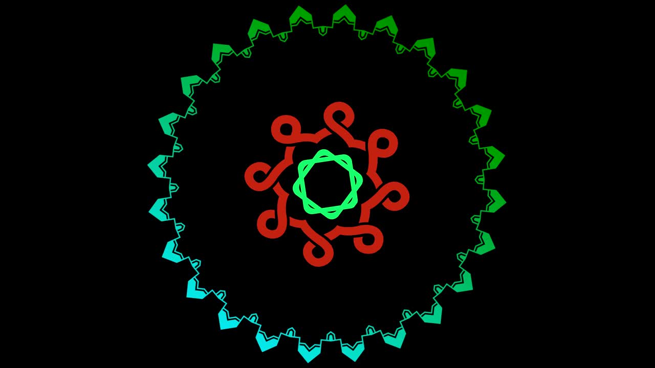 중앙에서 회전하고 크기를 늘려서 전체 배경을 고 사라지는 그래픽 디자인입니다.