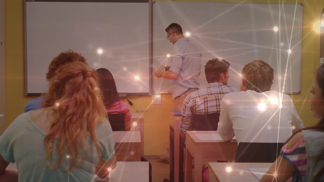 animación de redes de conexiones entre estudiantes en la universidad