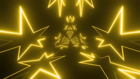 neon star tunnel visuals