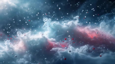 abstract cosmic nebula with glowing particles