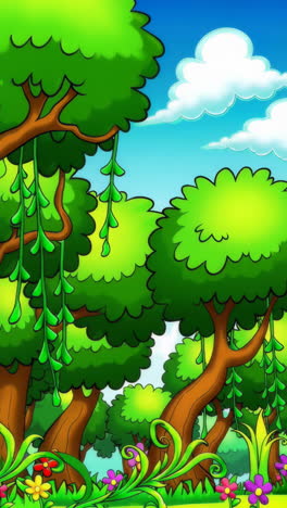 escena del bosque de la jungla
