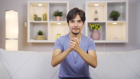 man giving motivational speech to camera.