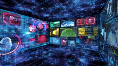 Technology Interface Computer HUD Data Digital GUI Screen - LOOP