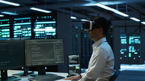 administración en el centro de datos utilizando tecnología de realidad virtual