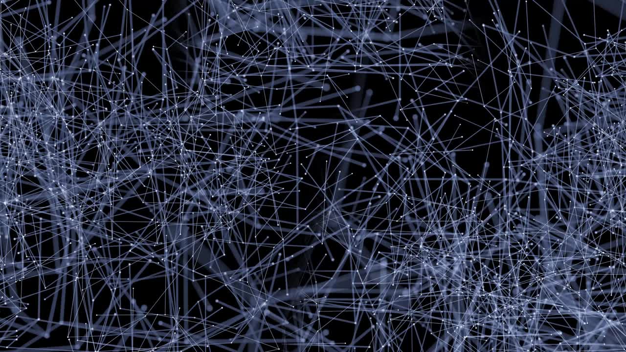 Dense network of  nodes and connectors.