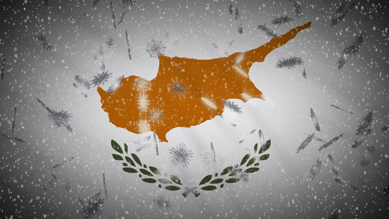 키프로스 발이 눈을 고 새해와 크리스마스 배경 루프