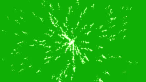 Shining star streams motion graphics with green screen background