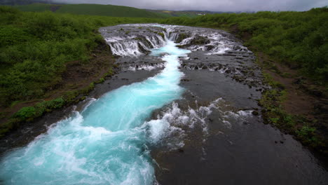 bruarfoss waterfall in brekkuskogur, iceland.