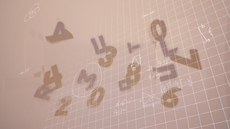 Animazione di una linea cadente sopra equazioni matematiche in un quaderno scolastico