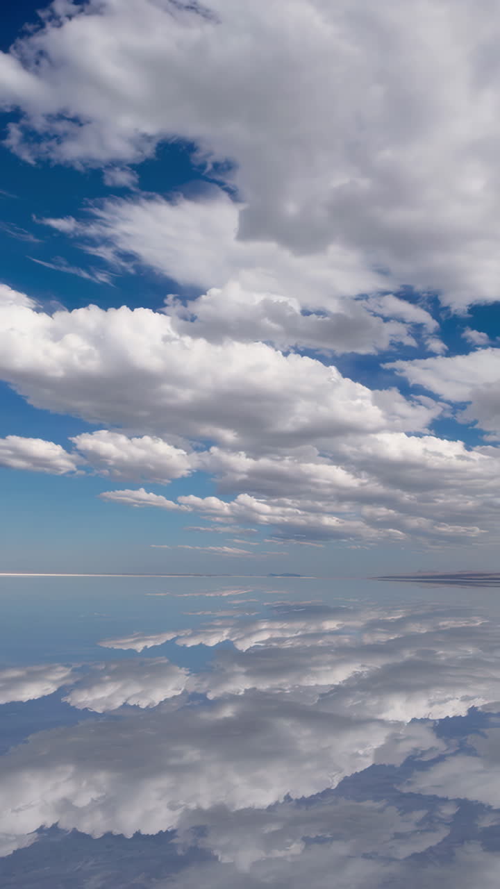 Reflective Cloudscape over a Calm Lake