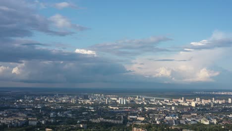 aerial view of skyline of kyiv, ukraine